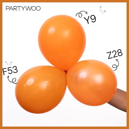 PartyWoo Burnt Orange Balloons, 50 pcs 12 Inch Boho Orange Balloons, Brownish Orange Balloons for Balloon Garland or Balloon Arch as Birthday Party Decorations, Baby Shower Decorations, Orange-F53