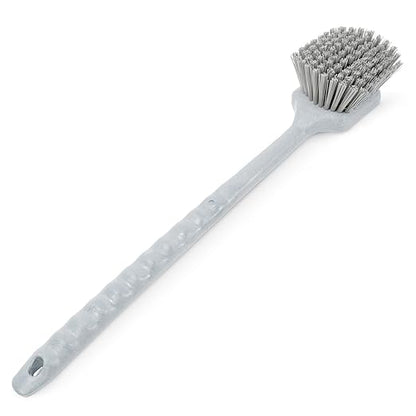 SPARTA 40501EC23 Plastic Large Scrub Brush, Kitchen Brush, Utility Brush With Long Handle For Cleaning, 20 Inches, Gray