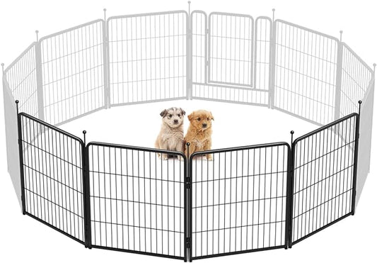 FXW Rollick Unleashed Dog Playpen for Indoor, Yard, RV Camping, 32 inch 4 Panels for Small and Medium Dogs, Black│Patented