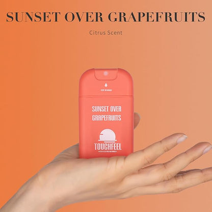 Power Mist Hand Sanitizer Spray, Scented Hydrating Hand Sanitizers Travel Size Refillable, Pocket Portable 1-Pack (Sunset over Grapefruits) 0.93Fl Oz 460-Sprays Each