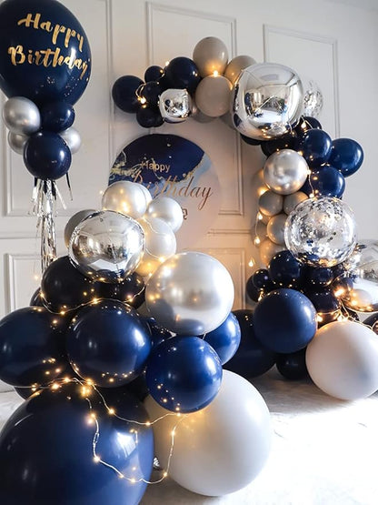 Navy Blue Balloons - 100pcs Dark Blue Balloons for New Year, Wedding, Birthday, Christmas, Baby Shower & Party Decoration