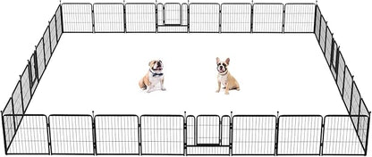 FXW Instant Unleashed Dog Playpen, Portable Pet Fence for Outdoor, RV Trips, and Camping, 24 inch, 32 Panels for Puppy and Small Dogs with RV Step Grid│Patented