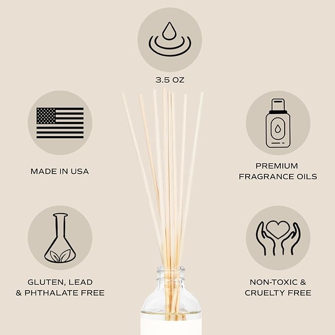 Sweet Water Decor Mango and Coconut Reed Diffuser Set - Pineapple, Mango, Orange, Coconut Milk Scented Diffuser for Home - Summer Home Decor and Air Freshener