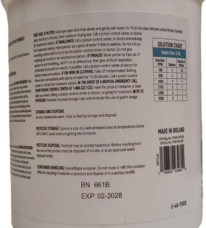 3.3 gram Sporicidal NaDCC Tablet Disinfectant - Multipurpose, Concentrated Dissolving Tabs for Bulk Solution, Use with Protexus Handheld Electrostatic Sprayer