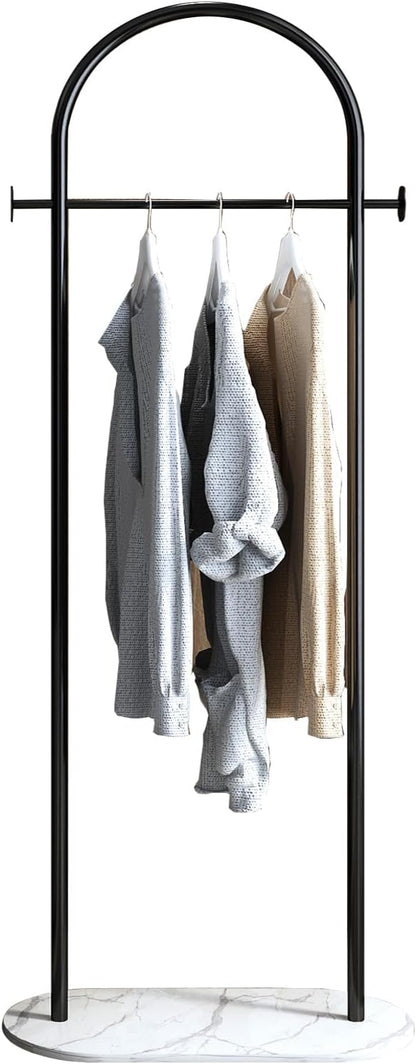 Clothes Rack,Metal Clothing Rack with Marble Base,Modern Coat Rack Freestanding for Boutiques,Small garment racks for hanging clothes,Can Hang Jacket Garment, Hat, Scarf
