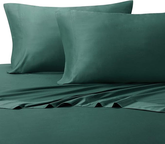 Royal Hotel Bedding Silky Soft, Viscose from Bamboo, and Cotton Blend Sheet Set, 100% Luxury Blend, 60% Viscose Made from Bamboo and 40% Cotton Bed Sheets, Full Size, Teal