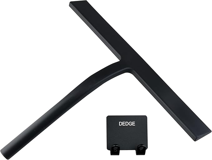 DEDGE Shower Squeegee Window Glass Wiper Scraper Cleaner with Silicone Blade for Bathroom/Kitchen/Car Glass/Mirror/Door 11-Inch (with Hook)