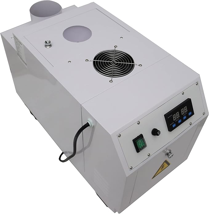 TECHTONGDA Commercial Ultrasonic Humidifier 3KG/h Portable Cool Mist Maker for Large Room Greenhouse Facility WarehouseUp to 200-500 Square Feet with Water Barrel Hole