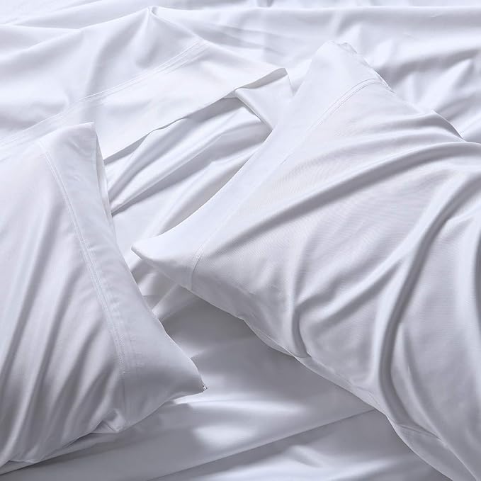 Royal Hotel Bedding ABRIPEDIC Sheets, Viscose from Bamboo, Sheet Set 600 Thread Count, Silky Soft Sheets, Viscose from Bamboo, Sheet Set, Top-Split-King : Adjustable Split Top King, Gray