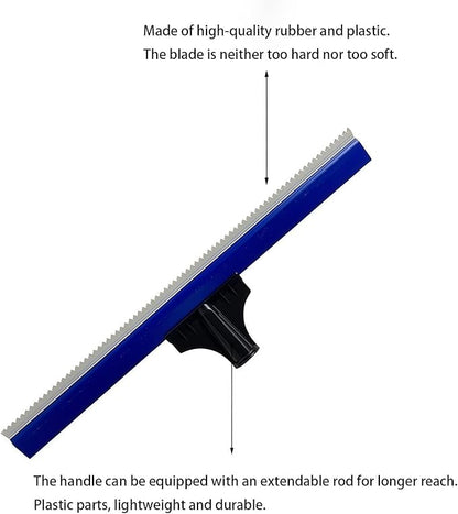 24in Epoxy Squeegee, Teeth Notched Squeegee for Self Leveling Cement Urethane Epoxy Floor Wall Spreader, Lightweight Professional Epoxy Tool for Garage Floors Driveways Walls