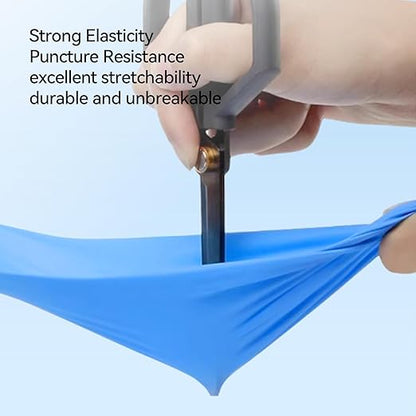 Jointown Medical Synmax Vinyl Exam Gloves - Latex-Free & Powder-Free - Large, BMPF-3003(Case of 1000,Blue)