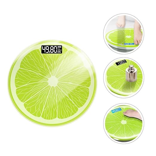 Electronic Body Weight Scale with Creative Lemon Design Large LED Display Compact Bathroom Scale for Accurate Adult Weighing