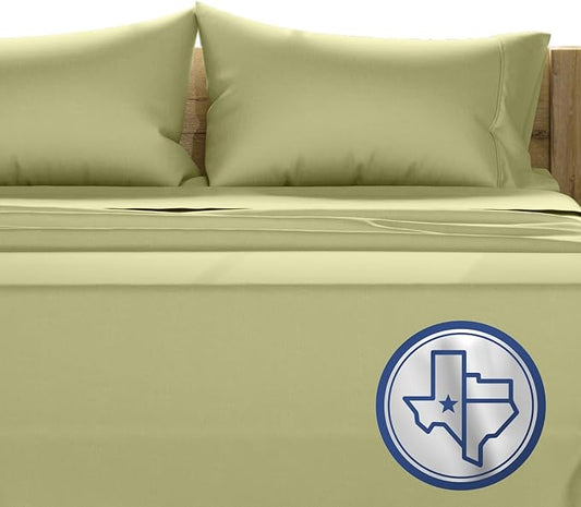 TEXAS LINEN CO. 100% Egyptian Cotton Sheets Full Size - 1000 Thread Count 4 PC Deep Pocket Full Size Bed Sheets Set, Soft Sateen Weave Luxury Hotel Cooling Sheet, Fits Mattress Upto 18" - Sage Green