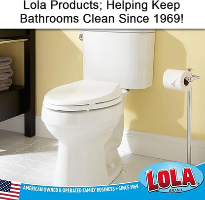 LOLA Classic Toilet Brush, 2 Pack, Durable Fiber Stiff Bristles, Compact Size, Non-Scratch, Long-Lasting