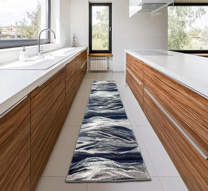 Keen Home Design Area Runner Rugs - 2x12 Non-Shedding, Abstract Runner for Kitchen, Living Room, Bedroom, Dining Room, Entryway - Size: 2'8" x 11'11", Multi