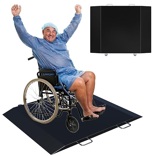 Wheelchair Scale 1000x0.1lb,Digital Medical Scalewith Extended Dual Ramp Portable for Home use