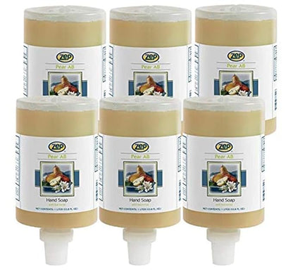 Zep Antibacterial Hand Soap Gel - 1 Liter (Case Of 6) 333911 - Refill For Dispenser