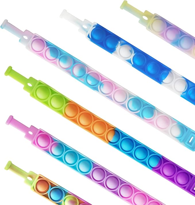 120 Pcs Pop Bracelet Bubble Fidget Sensory Toys for Party Favors, Pop Keychain Bulk for Classroom Prizes, Easter Egg Basket Stuffers Christmas Valentine Gifts for Kids Students