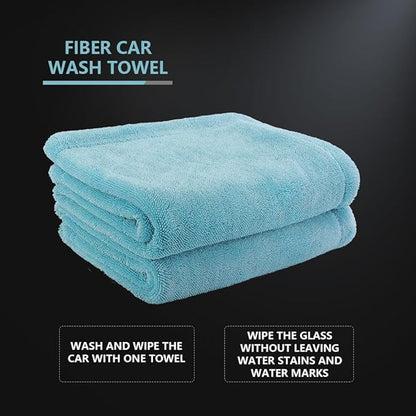 SPTA The Liquid8r - Absorbent 70/30 Blend Microfiber Drying Towel for Cars, Trucks, SUVs, Safe for Detailing + Scratch Free, Twist Loop, 1100gsm, 26.8in x 36.2in, Aqua Blue-MT037