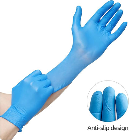 6 mil Disposable Nitrile Gloves, Heavy Duty Disposable Glove, Cooking Gloves, Latex Free, Powder Free