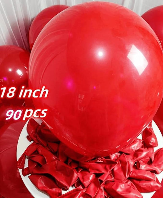 90 Pack Red Balloons 18 inch Red Latex Party big Balloon Bulk for Various Party Events Decorations