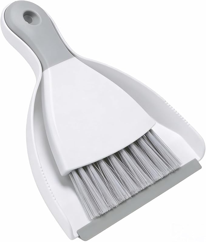 Mini Dustpan and Brush Set, Small Broom and Dustpan Set Dust Pan and Portable Hand Broom Dustpan and Broom Combo Compact for Desk, Table, Home, Kitchen Necessities