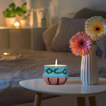 2 Pack Scented Candles,Lavender Candle Gift Set,Aromatherapy Candles for Home Scented，Natural Soy Wax, Artisanal Pottery Jar Candle for Women and Men Relaxation Stress Relief,Home Decor Candle