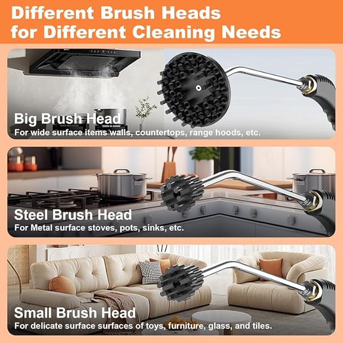 Steam Cleaner Handheld for Home, 3800W Portable High Temperature Steam Cleaner, 15s Heat Up, 1L Tank, High Heat Steamer for Car, Floors, Couches, Grout, Dirt, and Grease