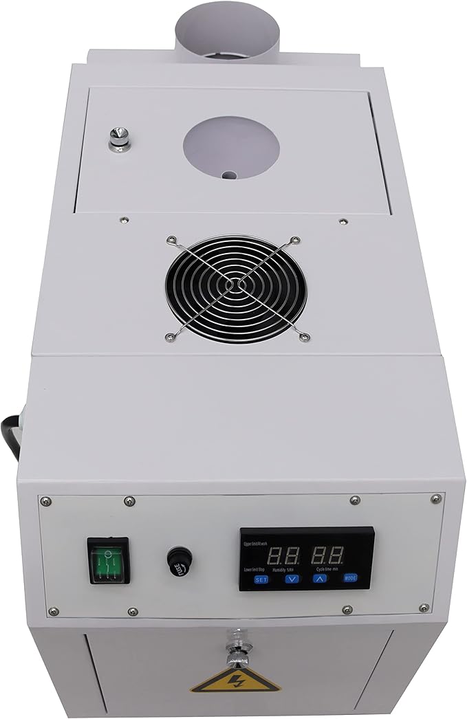 TECHTONGDA Commercial Ultrasonic Humidifier 3KG/h Portable Cool Mist Maker for Large Room Greenhouse Facility WarehouseUp to 200-500 Square Feet with Water Barrel Hole