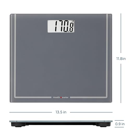 Health o meter Extra Wide Digital Bathroom Scale – 500 lb Capacity, 13.5"x11.8" Platform, Tracks 4 Users, 3.5" LCD Display, Precision Weighing, 2 AAA Batteries – Accurate, Easy to Read, Durable