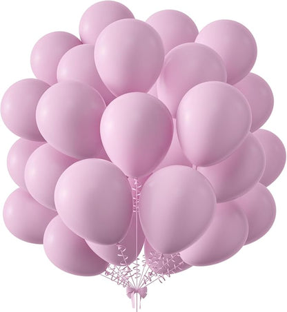 KALOR 12 Inch Pastel Pink Balloons, 50 Pcs Latex Helium Macaron Balloons for Kid's Birthday Party, Baby Shower, Wedding, Graduate Party Decorations