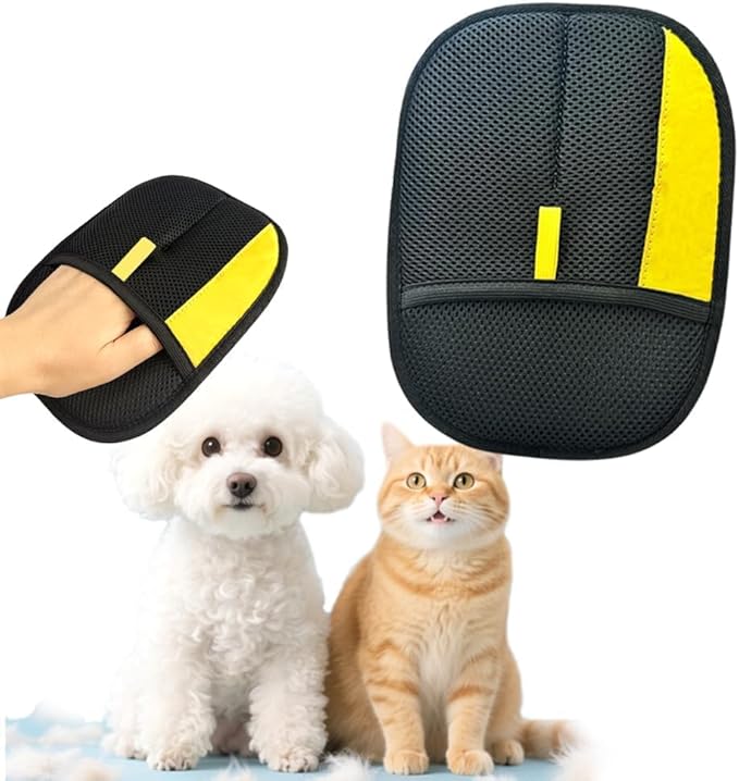 NTurabov Pet Hair Removal Glove for Cats and Dogs,Premium Upgraded Reusable Electrostatic Pet Hair Gloves, Brush Pet Hair Remover Tool for Clothing, Laundry, Couch, Carpet, Car Seat