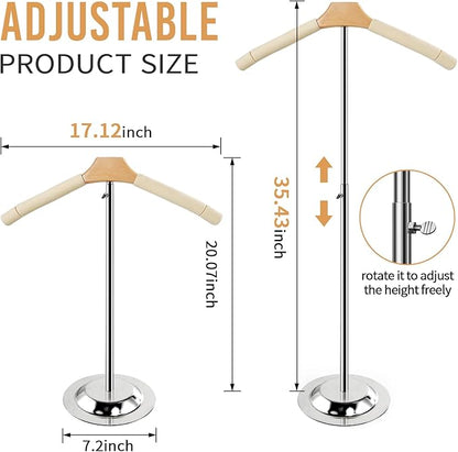 20-35 Inch Height Adjustable Shirt Display Stand, T Shirt Display Stand for Vendors, Shirts Rack for Clothing Dress Garment Coat Retail (White, 4 Pcs)