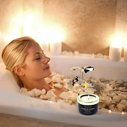 Kelly's Custom Candles Angel Rotating Scented Candle, Funny Gift for Women, Soybean Wax, 3.5 Ounce, Black, Unique Aromatherapy Candle for Relaxation and Stress Relief