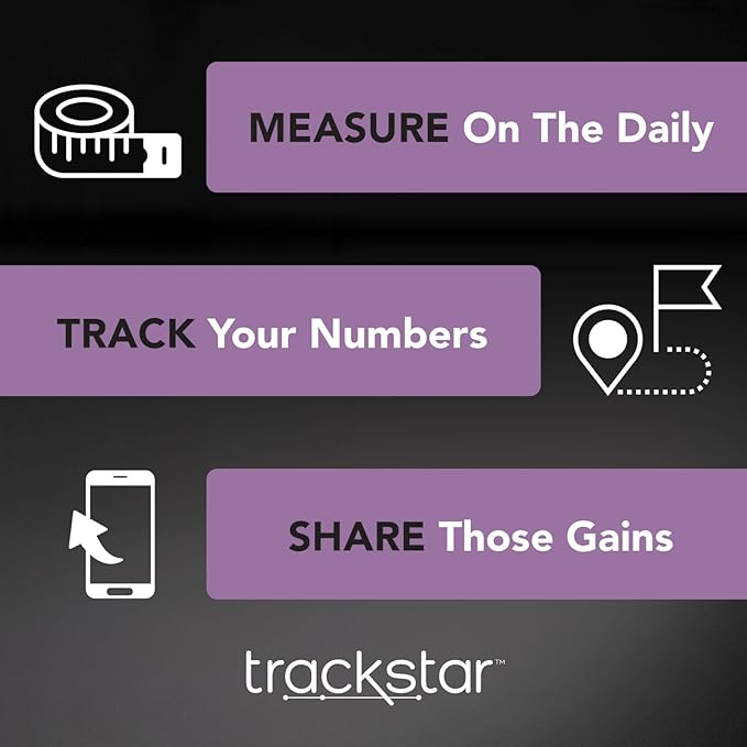 Trackstar Smart Wide-Platform Digital Weight Scale | 550 lb Weight Capacity | Trackstar Monitoring App | Bluetooth iOS & Android Compatible | Measure, Track, and Share Results