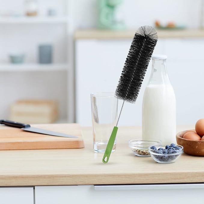 Bottle Brush, Bendable Long Handle Cleaner Brushes for Cleaning Neck Bottles, Baby Bottles, Water Bottles, Tumblers, Flask, Bird Feeder, Vase and Home Kitchen Sink Cleaning Brush