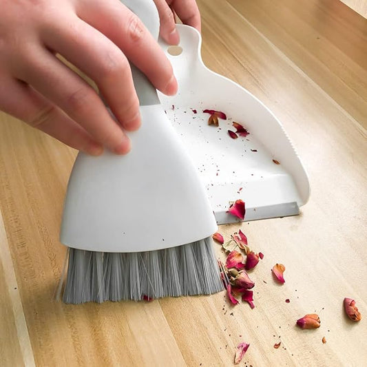 Small Dust Pan and Brush Broom - Dust Pan and Brush Set, Small Dustpan and Brush Set, Hand Broom and Dustpan Set, Dustpan with Brush, Dustpan and Brush Set is Daily Clean Tool for Family. （Gray 3 Set）