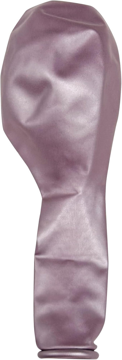 Metallic Pink Balloons 100 Pack, 12 Inch Chrome Pink Balloons For Birthdays, Weddings, Baby Showers, Holidays