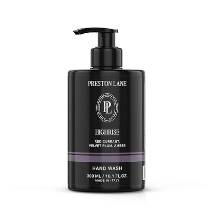 Preston Lane Luxury Hand Wash, Highrise Scent | Hydrating and Nourishing Formula with Organic Oils, Active Kiwi and Apple Water, and Vegetable Glycerin | Gentle Cleansing, Vegan and Cruelty Free