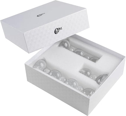 Kitcom Crystal Taper Candle Holders Bubble Designed Hand Cut Crystal Candlestick Holders Wedding Banquet Decorations Pack of 3, Comes with Gift Box