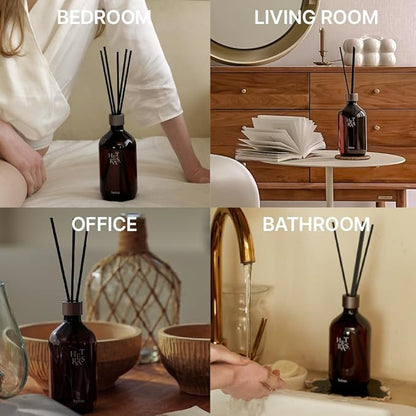 hetras Premium Reed Diffuser Set 16.9 fl.oz. 2 Pack | Flower Shop - Flowers & Green Grass Scent | Long-Lasting Luxury Fragrance with 10 Reed Sticks for Home & Office | Gifts for Loved One