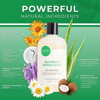 Naturals Moisturizing Hand Soap – Bamboo Bergamot Scent, Hydrating, Sulfate-Free & Paraben-Free, 12 Oz Bottle with Pump, Gentle Cleansing for Dry Skin