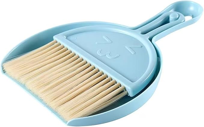 Desktop Broom and Dustpan Set with Soft Bristles, Mini Cleaning Brush for Table