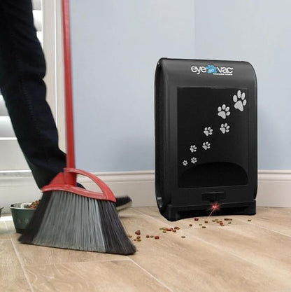 EyeVac Pet Touchless Vacuum Automatic Dustpan - Ultra Fast & Powerful - Great for Sweeping Cat Dog Pet Hair Food Dirt Kitchen, Corded Canister Vacuum, Bagless, Automatic Sensors, 1400 Watt (Black)