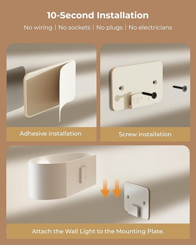 Motion Sensor Wall Light, 5000mAh Rechargeable Battery Operated Motion Sensor Light Indoor with Remote, RGB and 3 Colors Dimmable, Wireless Wall Sconces for Hallway, Living Room, Stair, bedroom