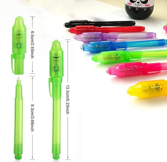 SCStyle 80Pcs Invisible Ink Pen with UV Light Magic Marker for Secret Messages, Writing Information for Birthdays, Easter, Halloween, Christmas Gifts for Students
