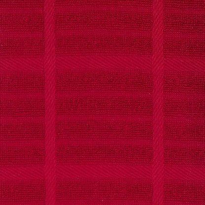 All-Clad Solid & Coordinate Kitchen Towels: Highly Absorbent, Super Soft Long Lasting 100% Cotton, 17" x 30" Tea Towels for Cleaning & Drying Dishes, Pans, Glassware, Countertops, 4-Pack, Chili