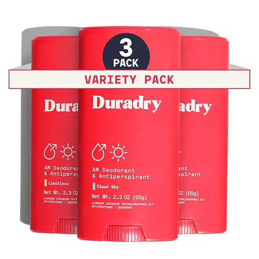 Clinical-Strength Antiperspirant Deodorant for Women and Men - Clean formula with Natural Ingredients, Odor, and Excessive Sweat protection for Armpits - Variety Set (Pack of 3)