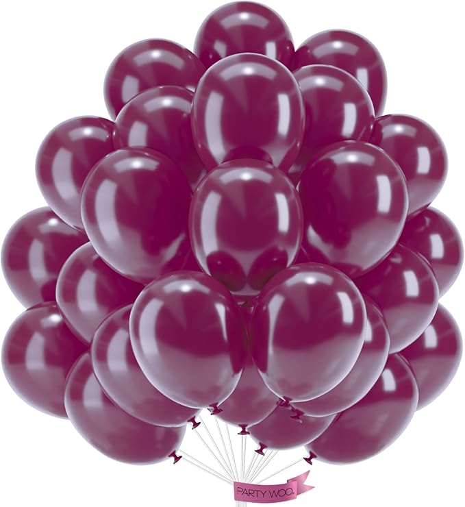 PartyWoo Dark Purple Balloons 50 pcs 12 Inch Pearl Grape Plum Shades Balloons for Birthday Gender Reveal Baby Shower Anniversary Graduation Wedding Party Decorations Purple-Z07