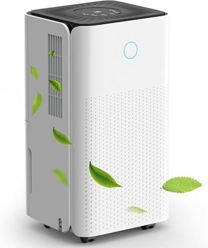 2000 Sq.ft Dehumidifier for Basement, LUKO 30 Pint Dehumidifier with Drain Hose for Continuous Drainage, Intelligent Humidity Control Panel and 24H Timer, 3 Modes, Child Lock, Auto Defrost